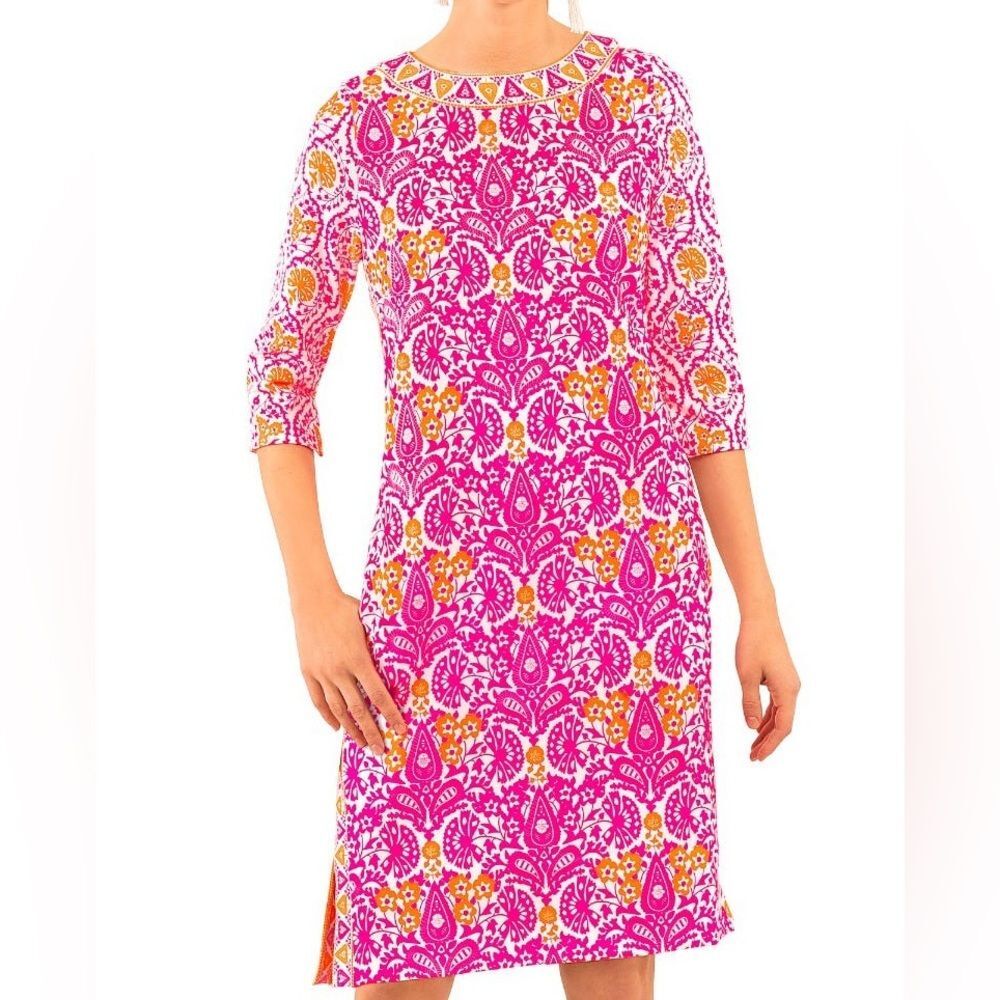 Gretchen Scott Designs Jersey Bateau Breeze  East India‎ Dress, Size Medium